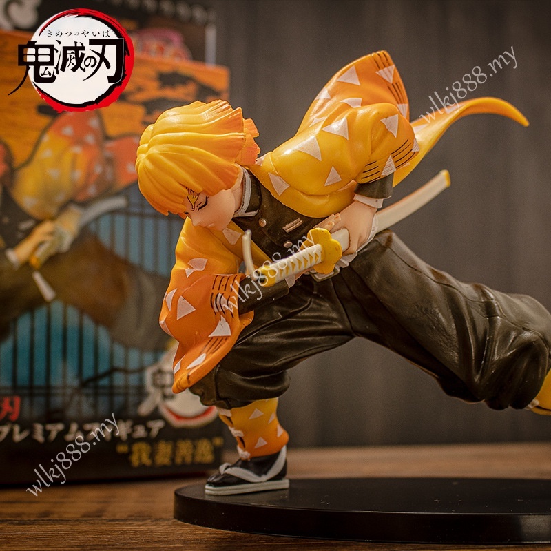 Figura De Acción De 15CM Demon Slayer Zenitsu Agatsuma Juguetes Modelo