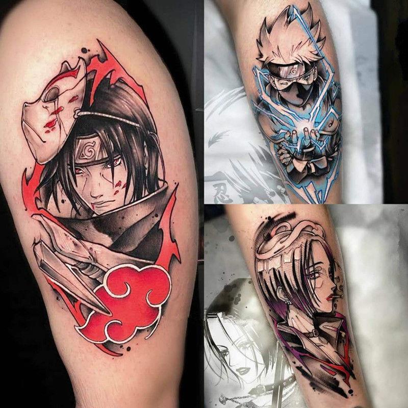 Naruto Tatuaje Pegatinas Estilo Anime Temporal Tatuajes Impermeables