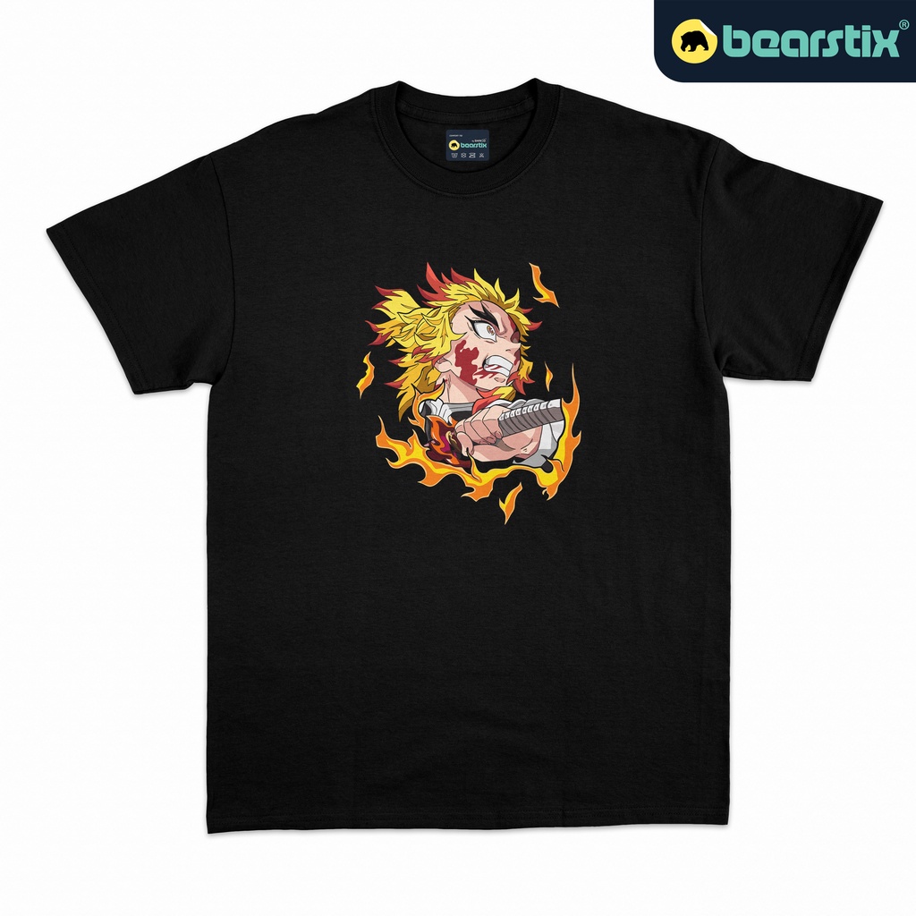 Shinzo Camiseta Rengoku Kyojuro Kaos Flame Hashira Baju Kimetsu No