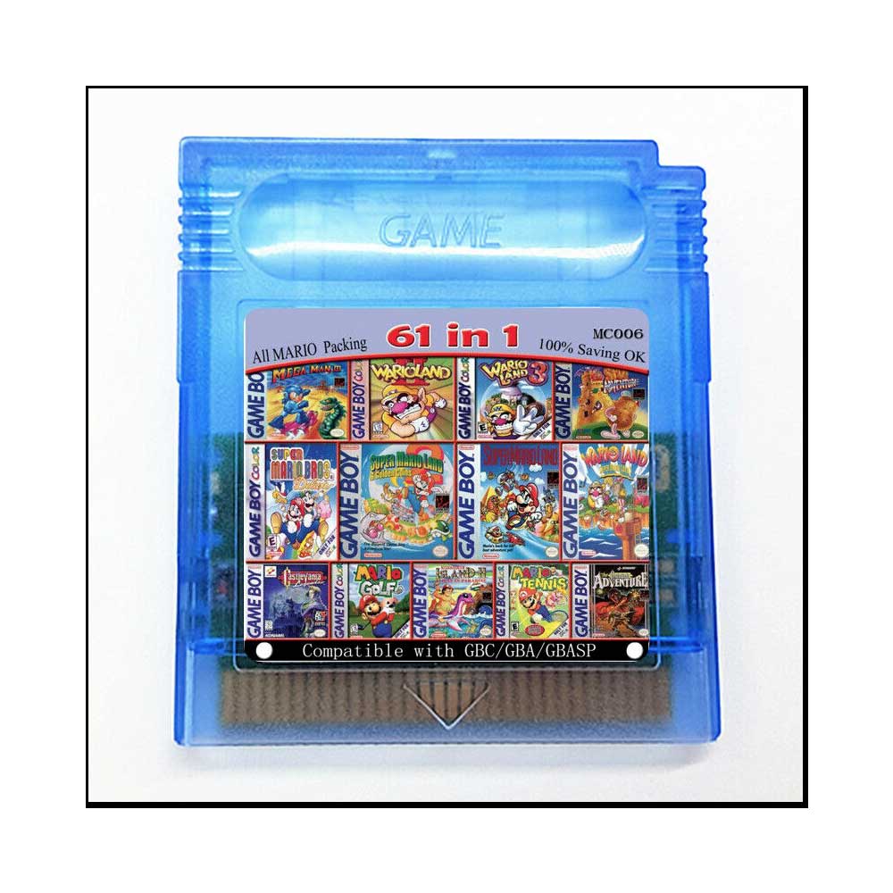 Game Boy Cartucho De Color 61 En 1 Multi Cart Para GameBoy GBC O 108