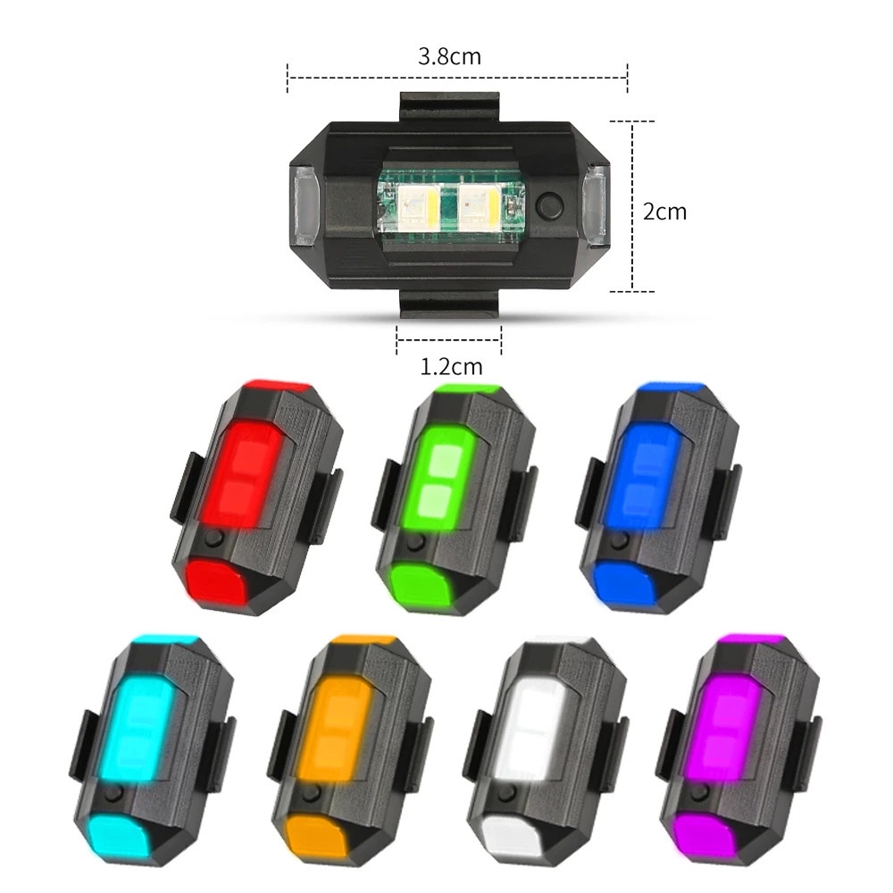 Luz Estroboscópica Inalámbrica De 7 Colores LED Lámpara De Advertencia