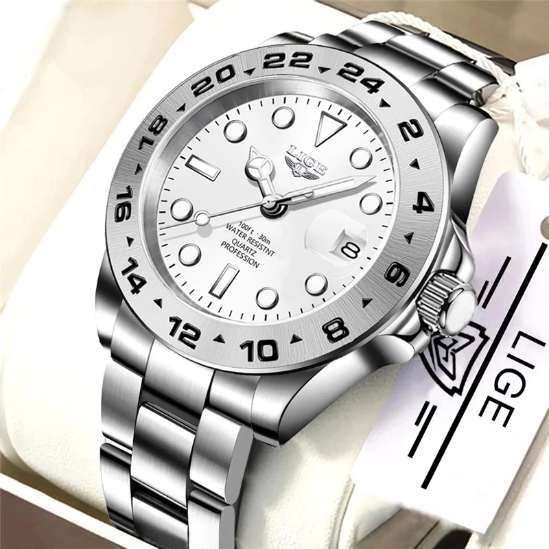 Reloj Lige Para Hombres Original Impermeable De Negocios Simple