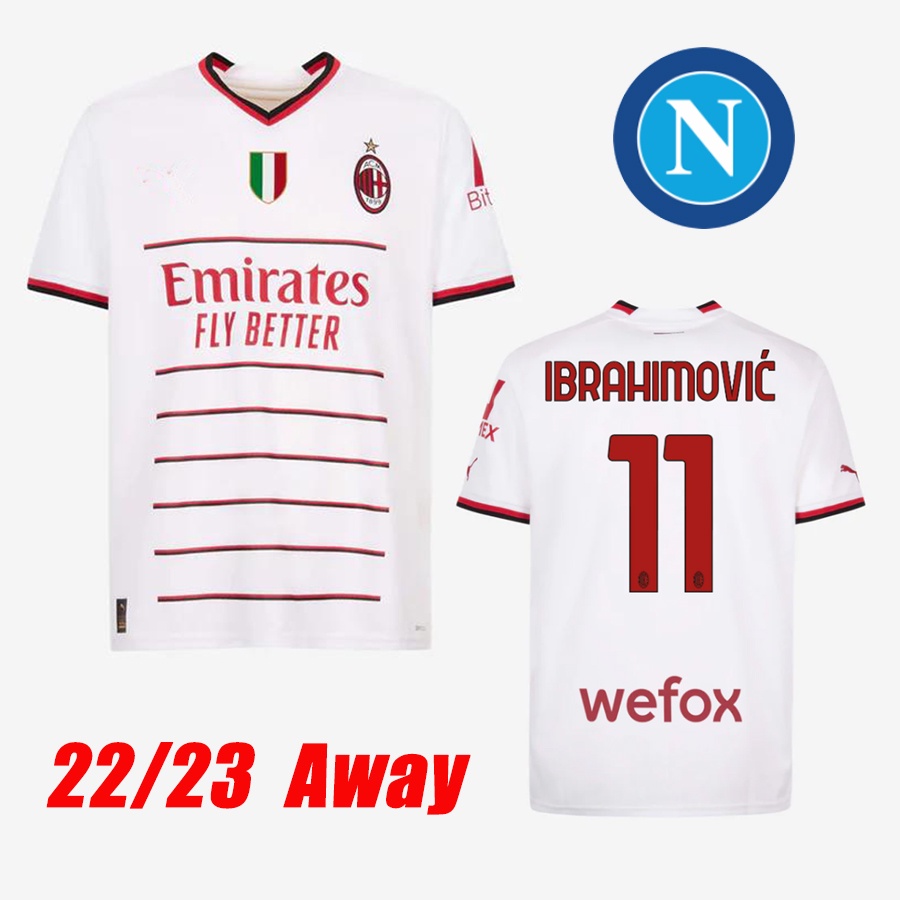 Ac Milans Soccer Away Jerseys Tomori Giroud Ibrahimovic