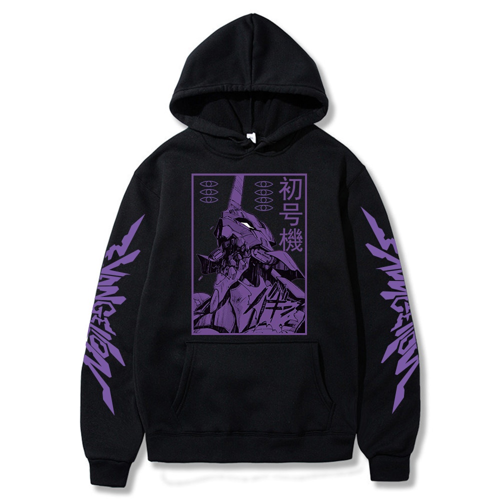 Caliente Harajuku Jap N Anime Evangelion Sudadera Con Capucha De Los