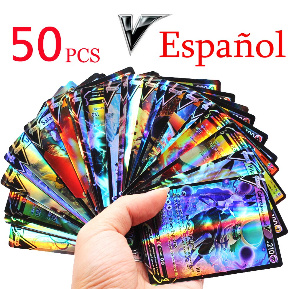 Kit De 50 Tarjetas Español Brillante Pokémon VMAX GX Garantizado