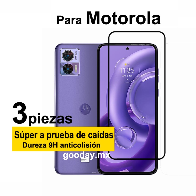 Mica Celular Edge 30 Neo Protector De Pantalla 3 Piezas 9D Vidrio