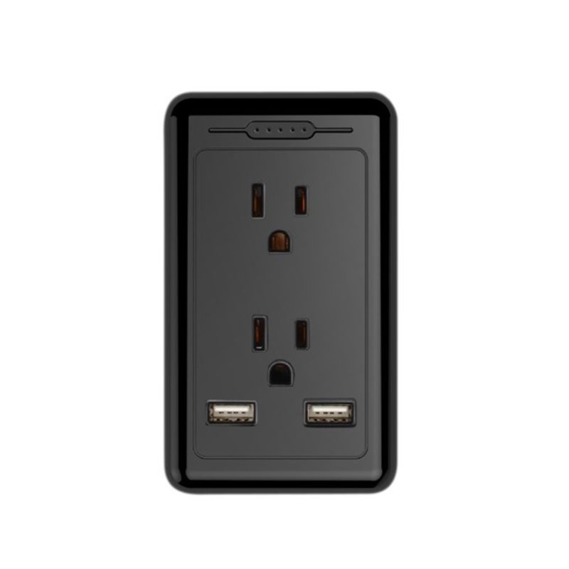 Olt Us Tomacorriente De Panel De Pared Con Cargador Usb Dual Enchufe