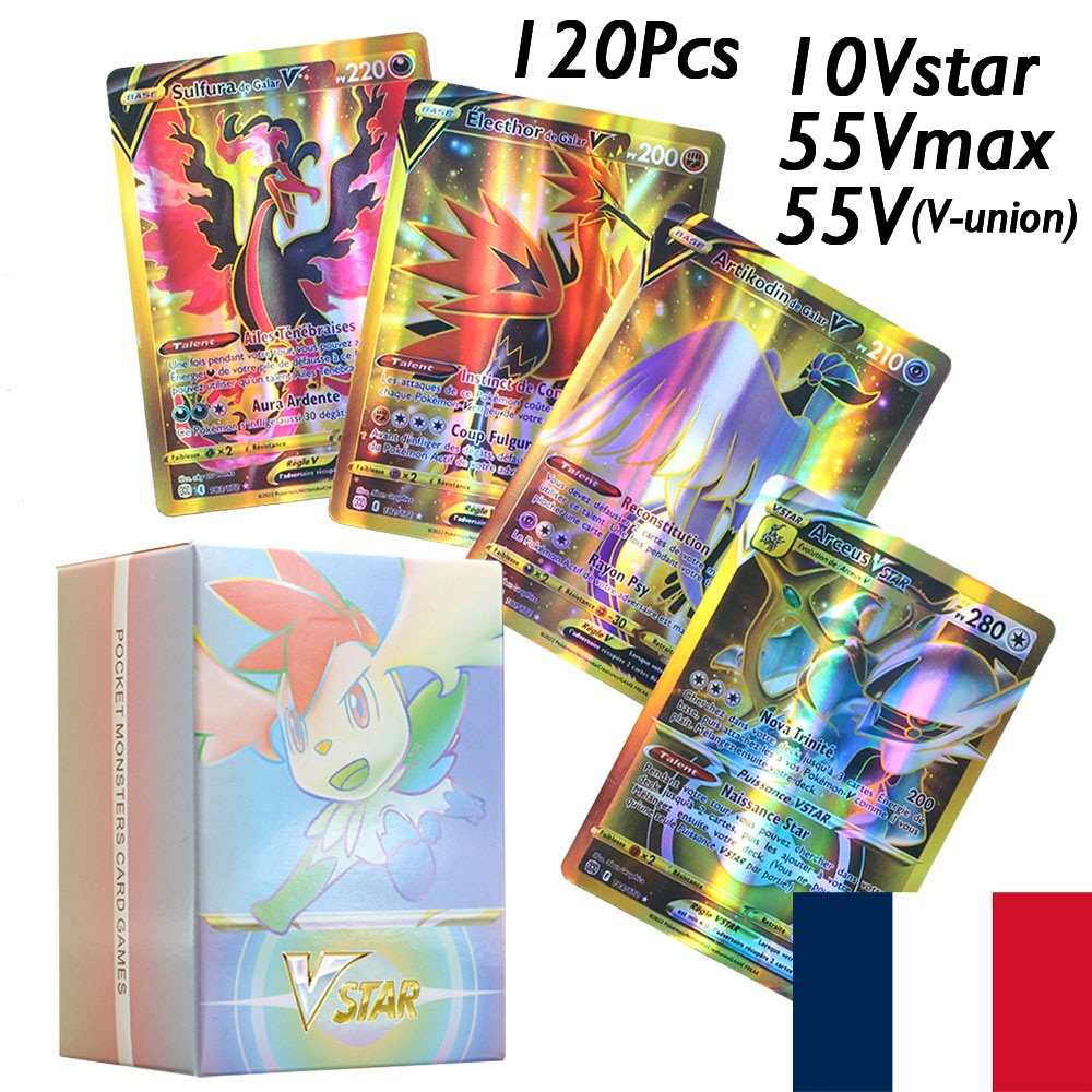 Cartas Pokemon En Letras Francesas Charizard Arceus Vstar Vmax GX MEGA