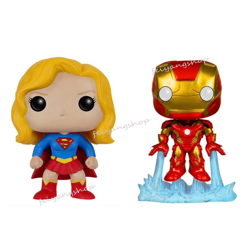 funko pop marvel vengadores iron man super girl figura decoración