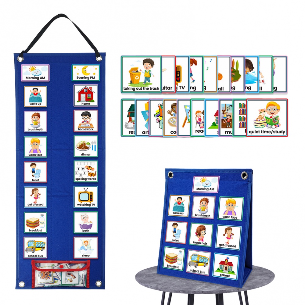 Tarjetas De Horario Visual Para Niños 70 Piezas De Cartas De Rutina