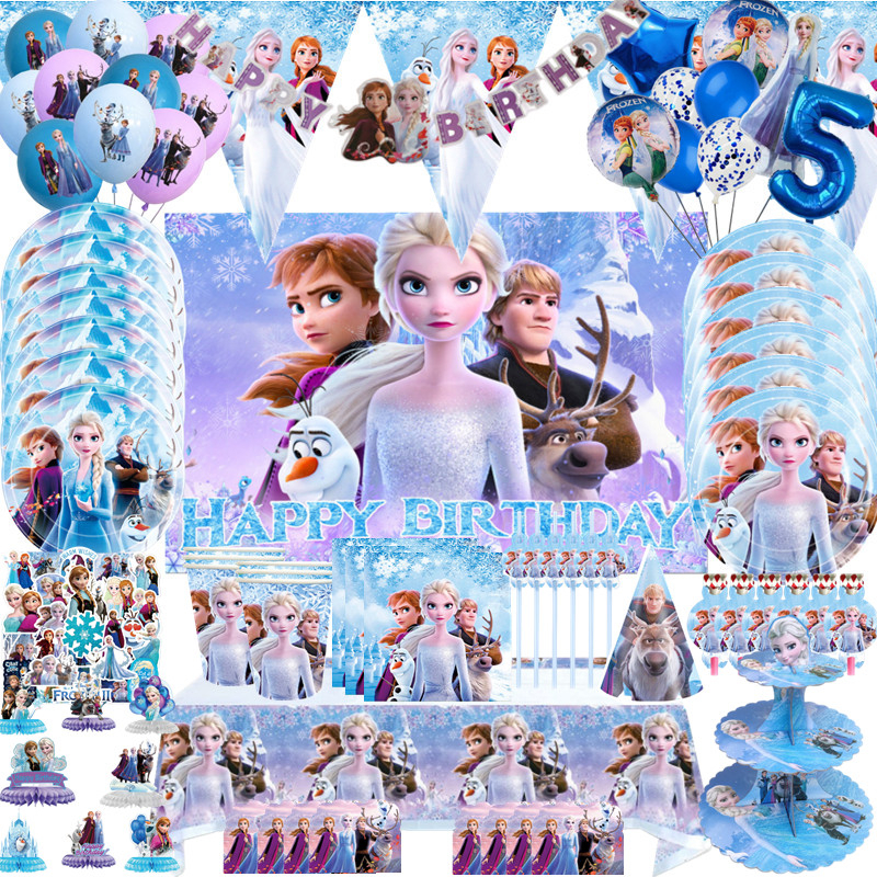 Frozen Elsa Anna Decoraci N De La Fiesta Juego De Vajilla Desechable