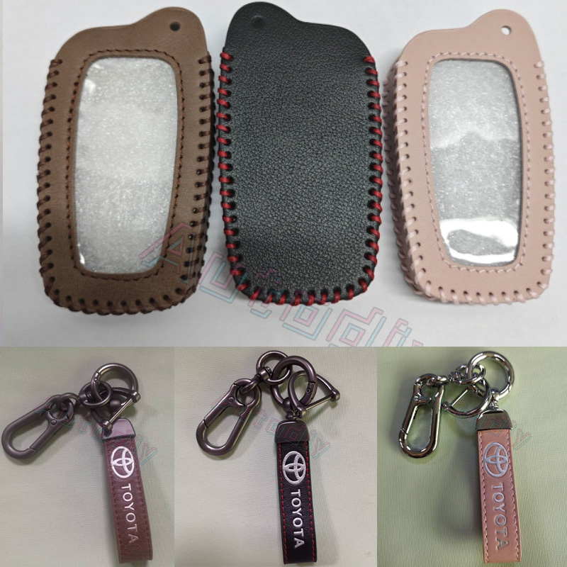 Funda De Cuero Para Llave Remota Para Coche Toyota Rav4 Crown Vigo Revo