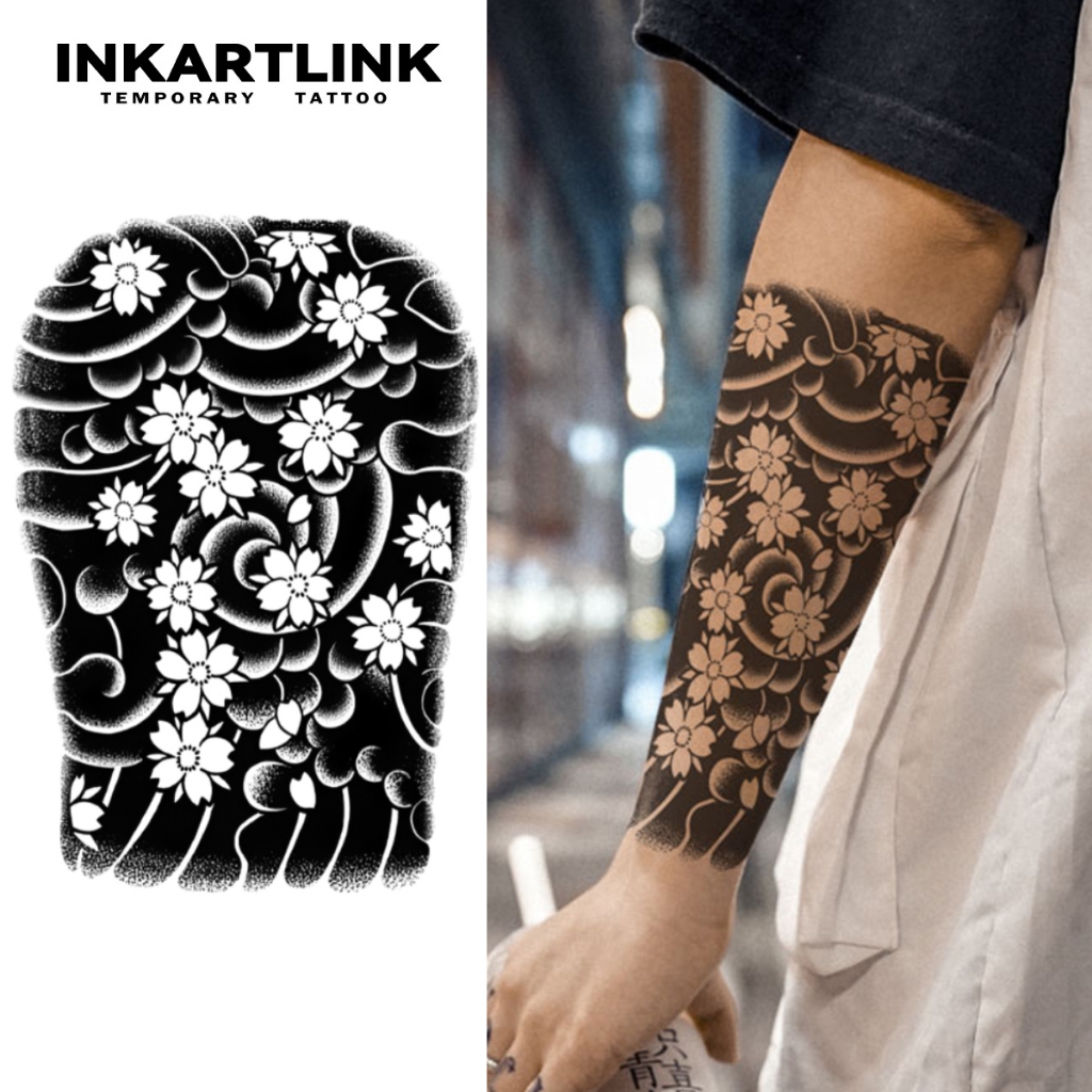 Pegatinas De Tatuaje Temporal De Brazo Sakura Pegatinas M Gicas