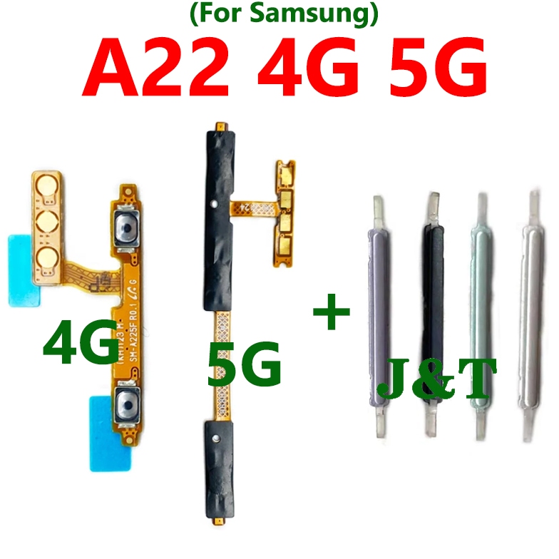 Botón De Volumen De Alimentación Flex Para Samsung Galaxy A22 4G 5G