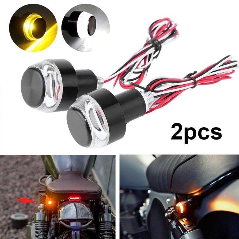 12V CNC Señales De Giro De La Motocicleta LED Manija Barra De Extremo