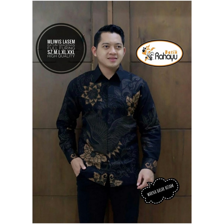 Premium Batik Mliwis Lasem Camiseta Solo Batik Para Hombre Lapis Top