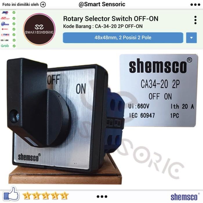 Interruptor De Selector Giratorio Shemsco Ca 34 On Off 2poles 2Pos