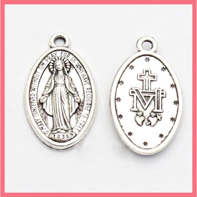 1PC Medalla De Aleación De Zinc Milagrosa Virgen María De Tamaño