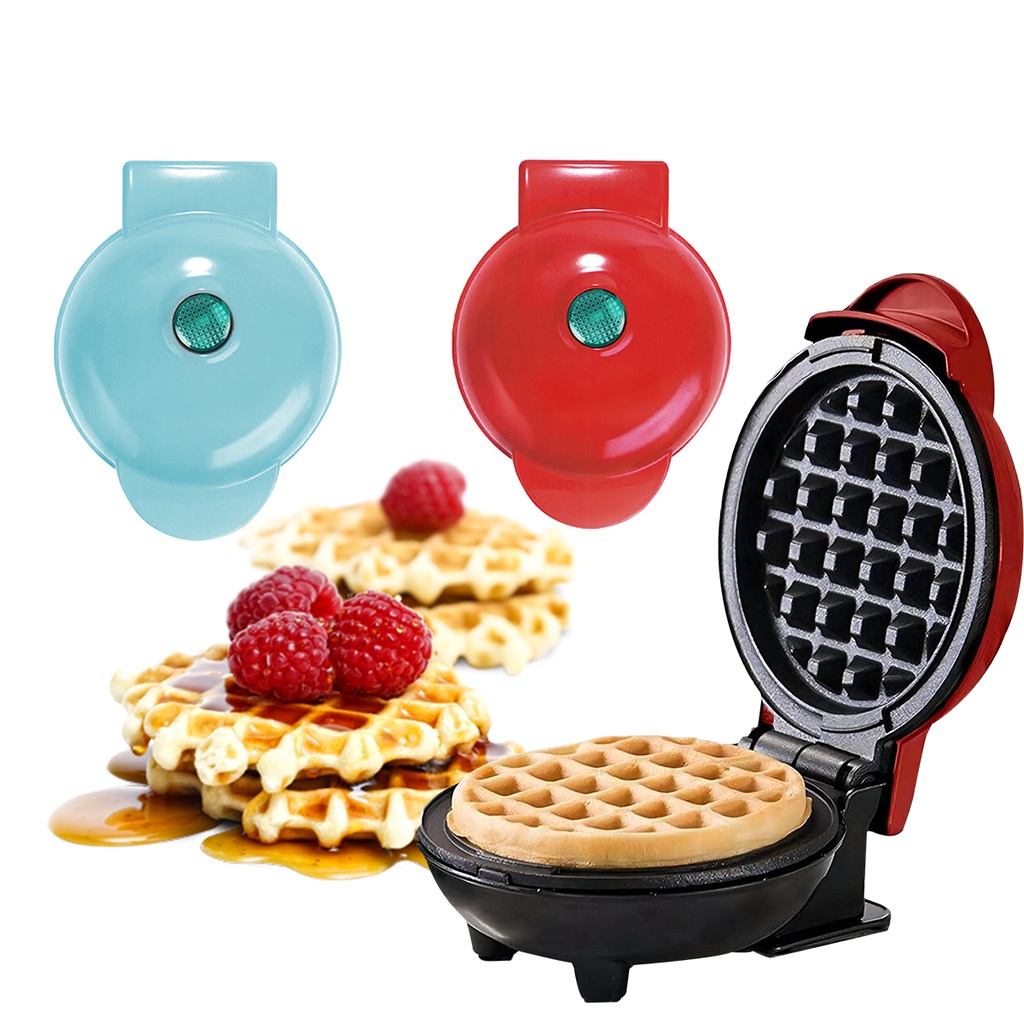 Mini Wafflera El Ctrica Con Doble Planchas Antiadherentes F Cil De