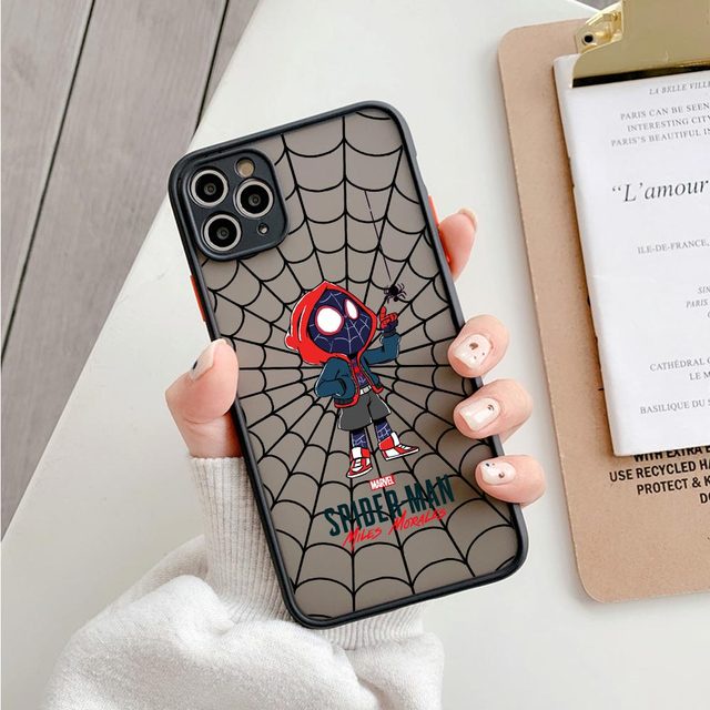 Marvel Hero Spider Man And Gwen Translúcido Mate Funda Para Teléfono