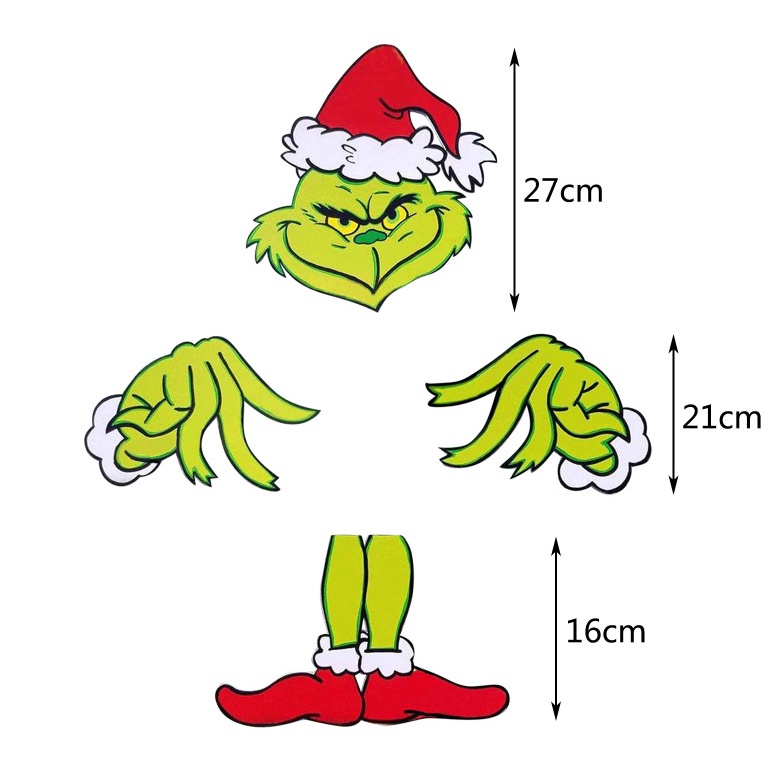 Decoración De Árbol De Navidad Creativo De Papel Soporte De Grinch