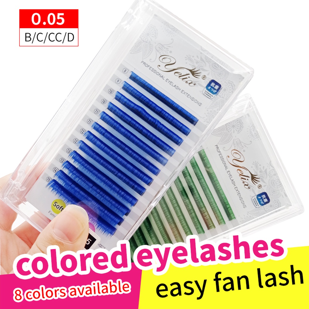 Yelix Easy Fan Pesta As Volumen Extensiones Mezcla Color F Cil Fanning