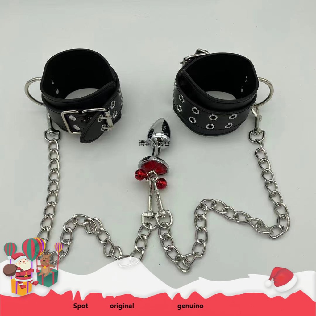 QSJZHY Correas De Muñeca A Plug Anal Kit De Esposas De Cuero Esclavo