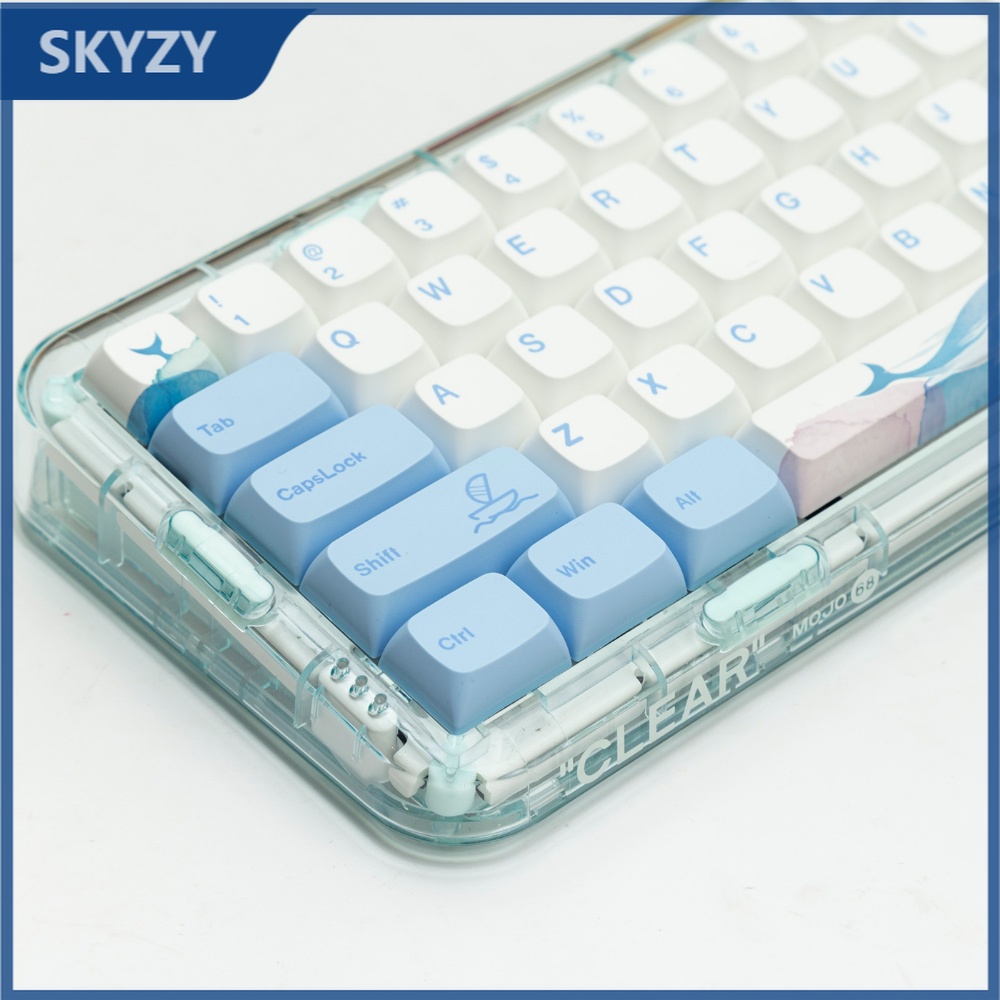 136 Teclas Haiyun Keycaps XDA Profile Whale Ocean PBT Dye Sub Teclado