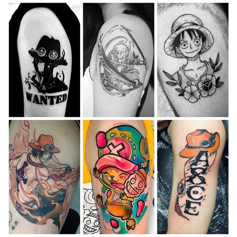 Anime De Una Pieza Luffy Zoro Chopper Tatuajes Temporales Impermeable