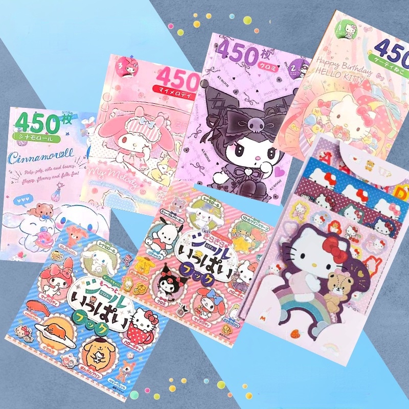 Unids Libro Sanrio Pegatinas Kuromi My Melody Cinnamoroll Hello