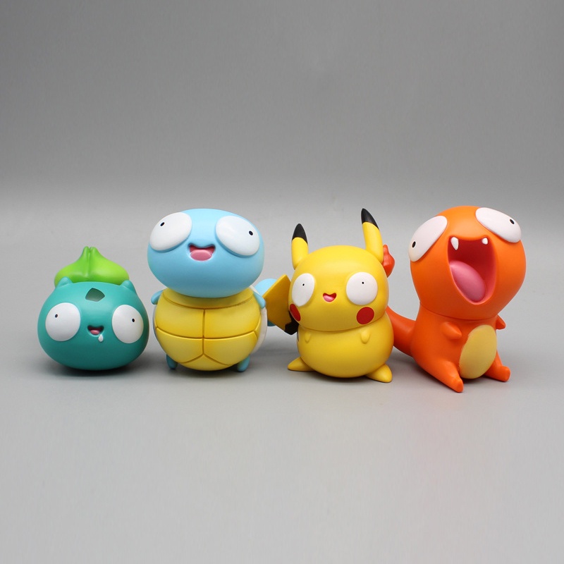 8cm Pokemon Figura Pikachu Charmander Squirtle Bulbasaur Anime Figuras