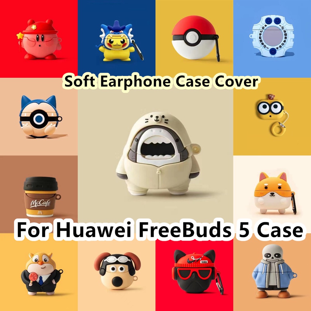 Para Huawei Freebuds Funda Huskies De Dibujos Animados Divertidos De