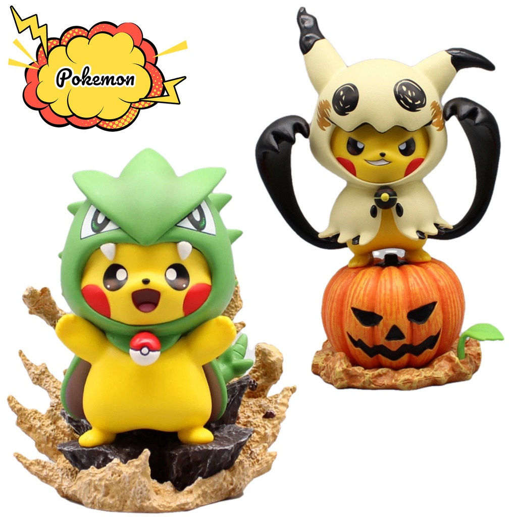 Anime Pokemon Figura Pikachu Cos Tyranitar Mimikyu Modelo Mu Eca