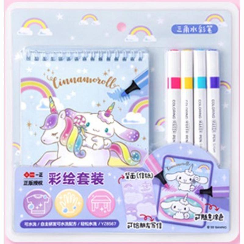 Sanrio Cinnamoroll Mymelody Kuromi Color Painting Set Diy Graffiti Bag