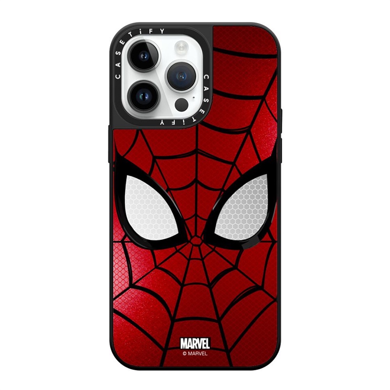 Fundatifg Marca Marvel Spider Man Oficial Espejo Funda De Tel Fono Con