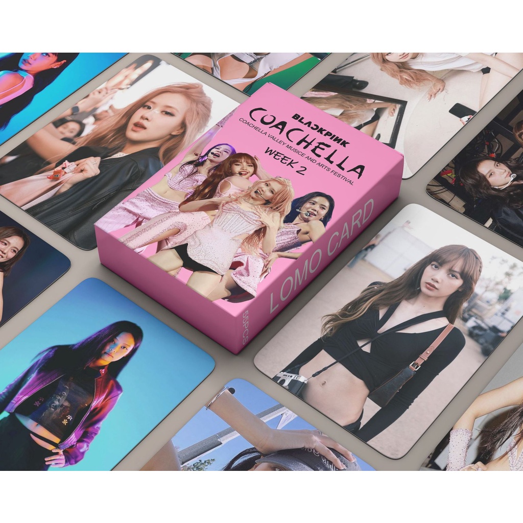 Kpop 55 Pcs BLACKPINK Photocard Coachella WEEK2 Álbum LOMO Tarjeta