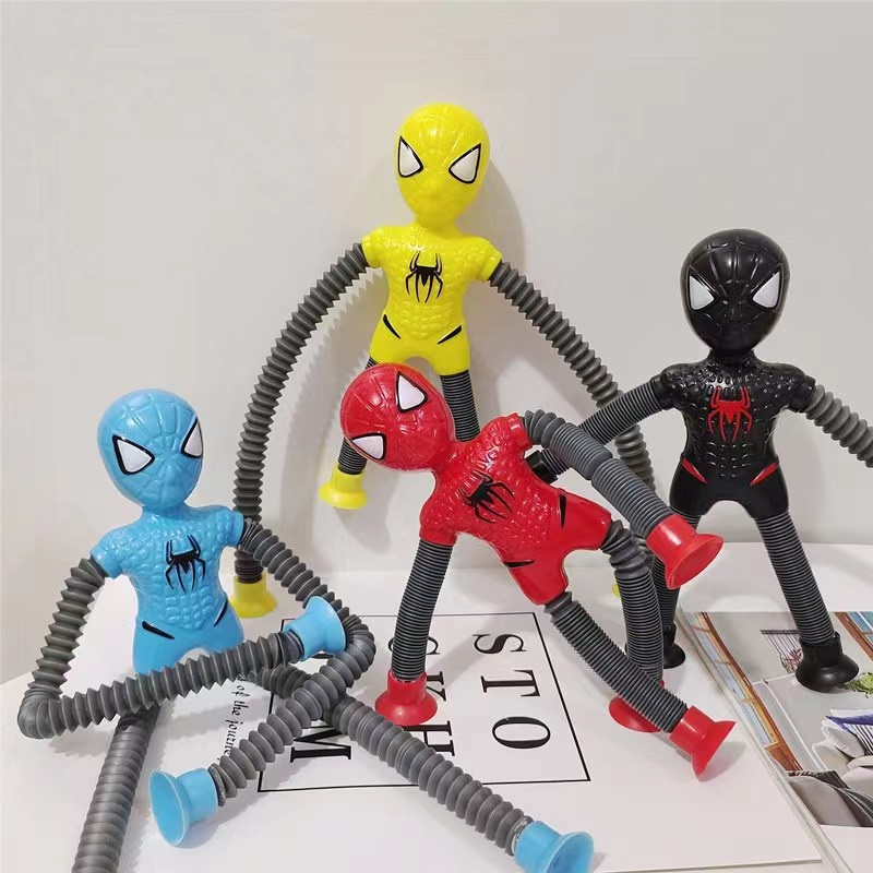 Marvel Spiderman Tubos De Pop Ventosa Juguetes Sensoriales Luz Led