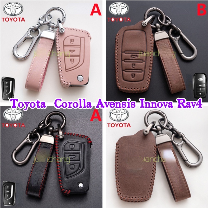 Funda De Cuero De Capa Superior Para Llave De Coche Protector Fob Para