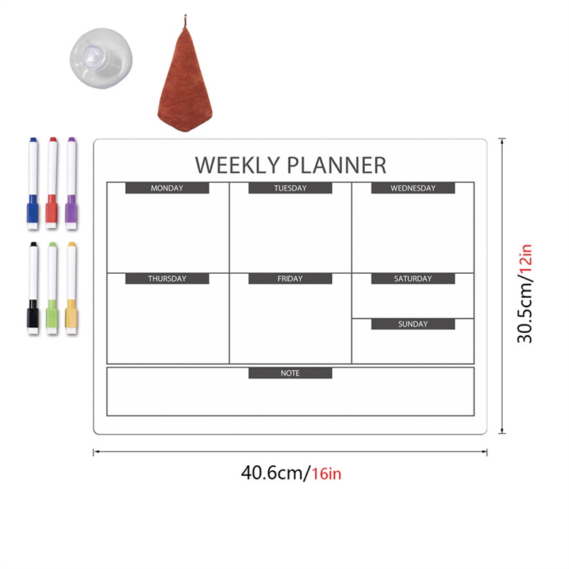 Tablero De Mensajes Magn Tico Borrable Planificador Semanal Y Mensual