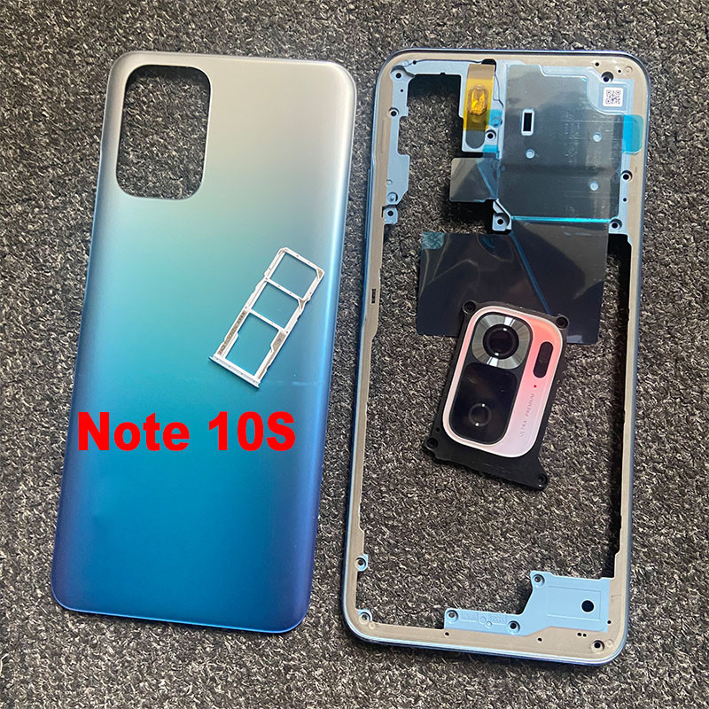 Carcasa Completa Para Xiaomi Redmi Note 10S Tapa Trasera De La Batería