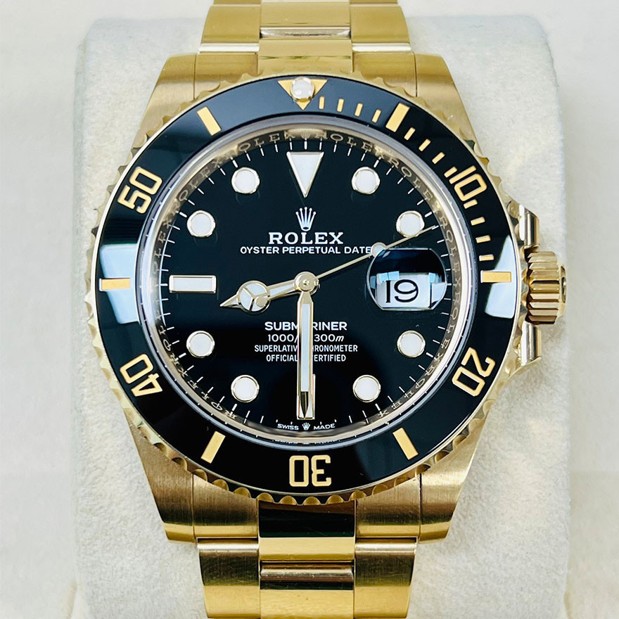 Rolex Nuevo Todo Oro Negro Agua Fantasma Submariner Reloj Mecánico De