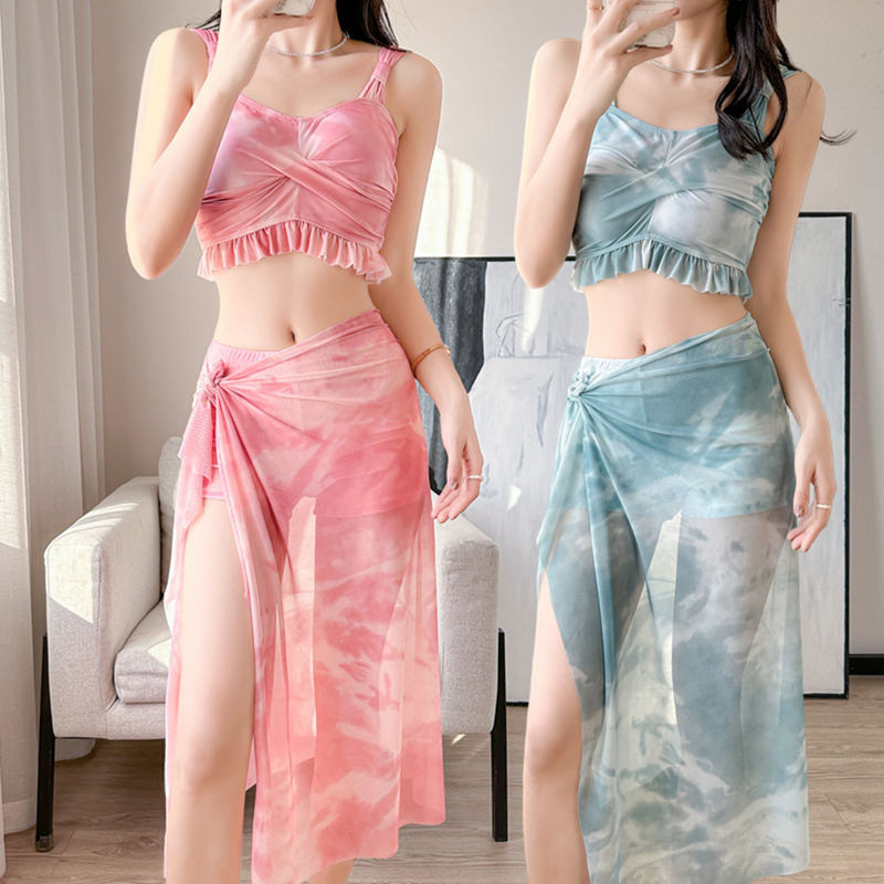 Split Traje De Baño De Las Mujeres Bikini De Tres Piezas