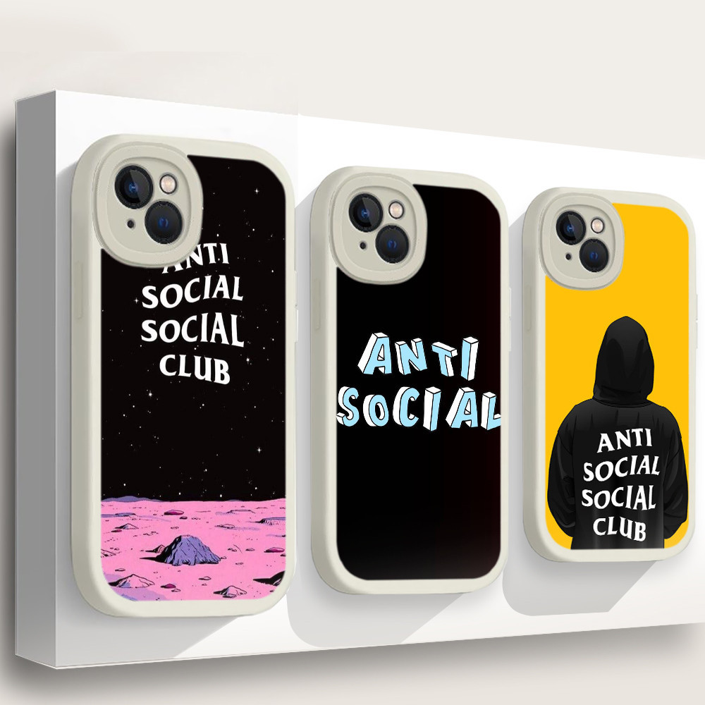 iPhone Funda Blanda De Silicona TPU Líquida K422 anti social club