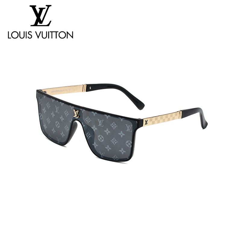 2021 Louis Vuitton LV Nueva Moda Decorativa Metal Hombres Gafas De Sol  Irregular Marco Grande Mujeres Uv400 Z1403E