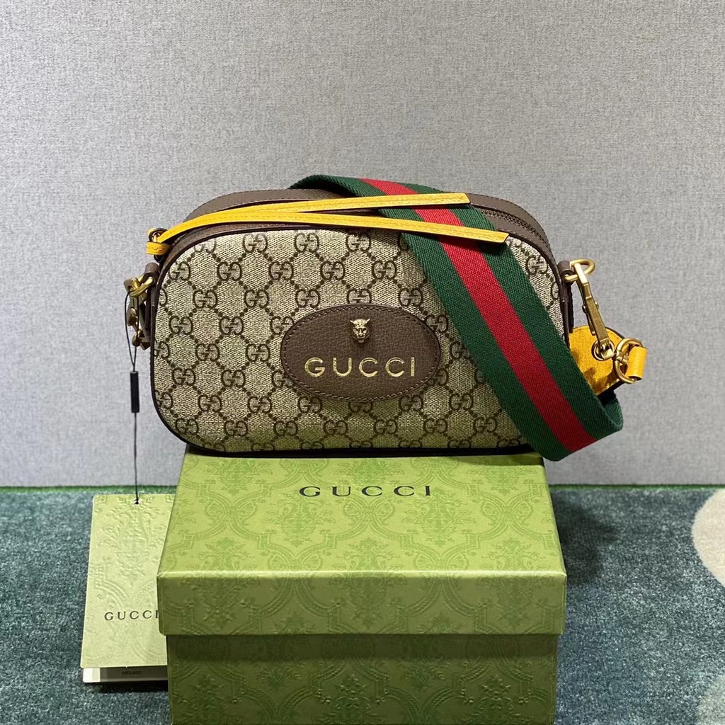 Pronto para enviar] 100% original e autêntica bolsa de ombro Gucci Bolsa de  corrente de padrão de onda Marmont 446744 novo estilo de moda preta e bolsa  elegante UFzC