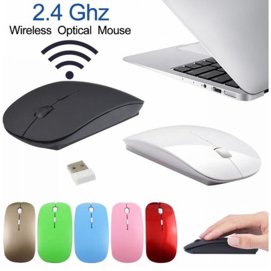 STOCK 2.4G Raton Inalambrico Con Receptor Usb Mini Optico Portatil Ergonomico Universal Para Laptop Pc Mouse Shopee Mexico