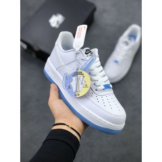 Nike Air Force 1 Bajo '07 Blanco Medio Azul para Hombre y Mujer