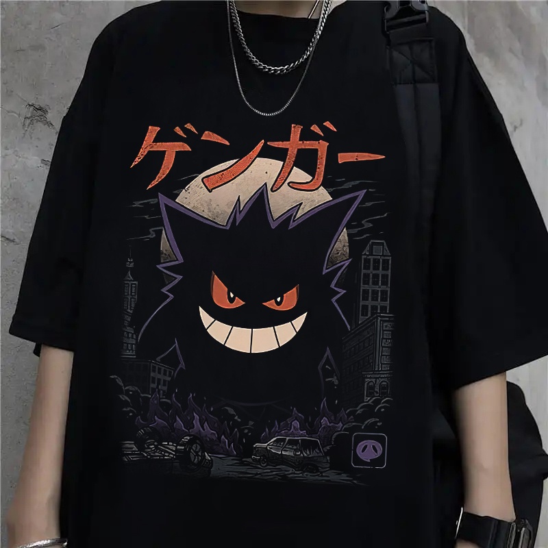 Camiseta Basica Algodão Pokebola Anime Pokemon Gengar Roxo - Rosa Claro