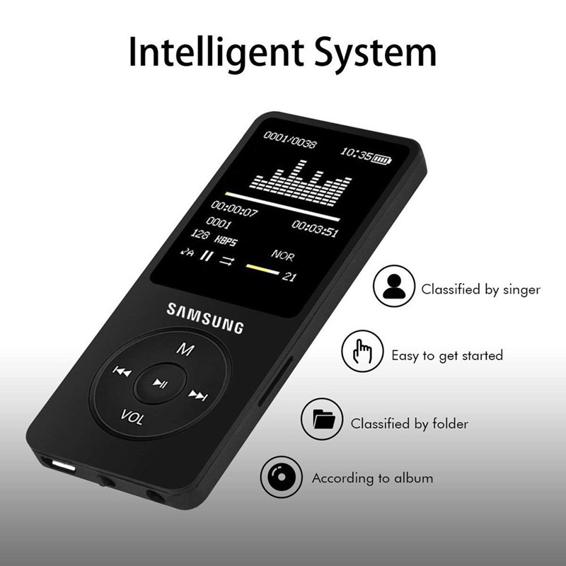 Reproductor De MP4 Radio FM MP3 Soporte Multifuncional CardPlayer Portatil Walkman Pantalla LCD Samsung