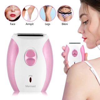 Depiladora eléctrica 2 en 1 para mujer, eliminador de vello portátil con  carga USB, afeitadora indolora para Bikini, recortadora de cejas Facial y  corporal - AliExpress